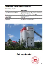 Naše společnost získala enviromentální prohlášení o produktu podle ČSN EN ISO 14025:2010 a EN 15084:2021+A2:2019+AC:2021.